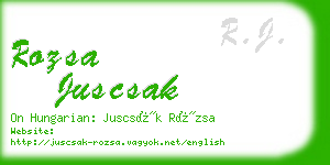 rozsa juscsak business card